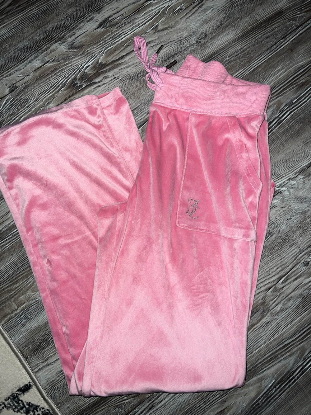 Juicy Couture Pink Velvet Lounge Pants - Sz S